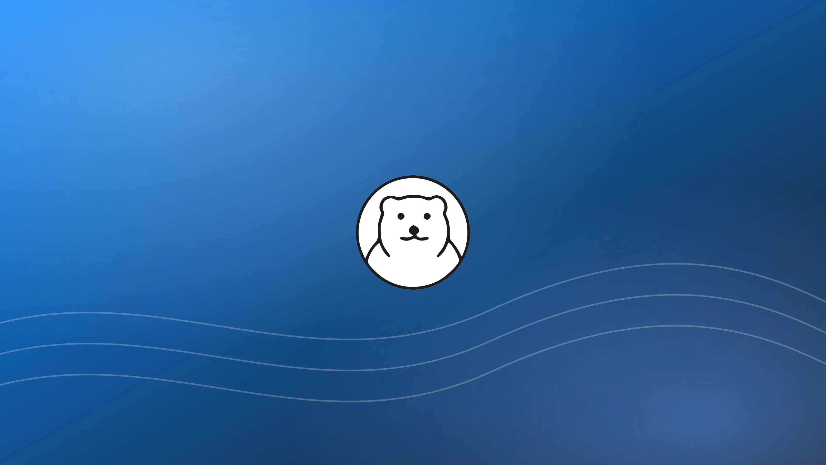The polar bear mark on a deep blue gradient
